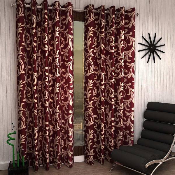 Radhey Radhey Decor 243 cm (8 ft) Polyester Door Curtain (Pack Of 2)