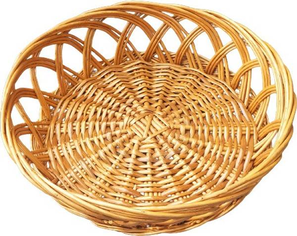 KRISHNA HANDMADE BAMBOO BASKET, FRUIT BASKET , FLOWER BASKET ,USE FOR DINNING TABLE SERVING FOOD , ROUND - 10" (250MM) ( PACK OF 1 PCS ) Bamboo Fruit ...