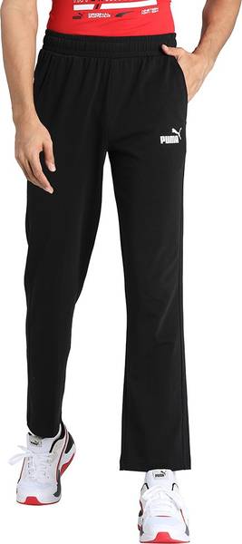 PUMA Solid Men Black Track Pants