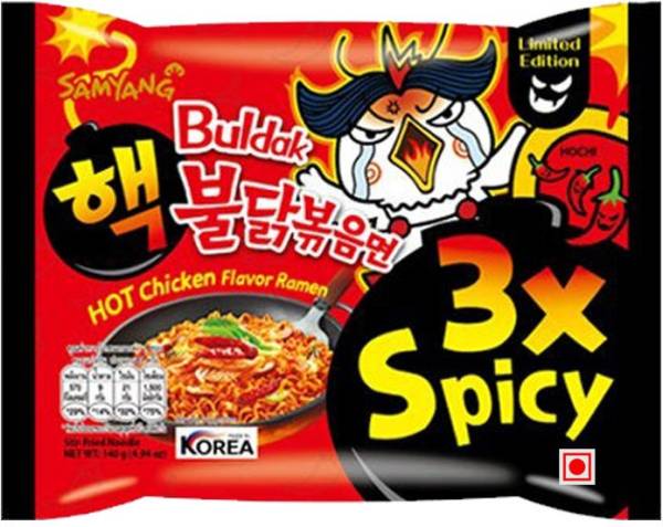 Samyang Buldak Fire Checken 3x Spicy (Pack of 5) Instant Noodles Non-vegetarian