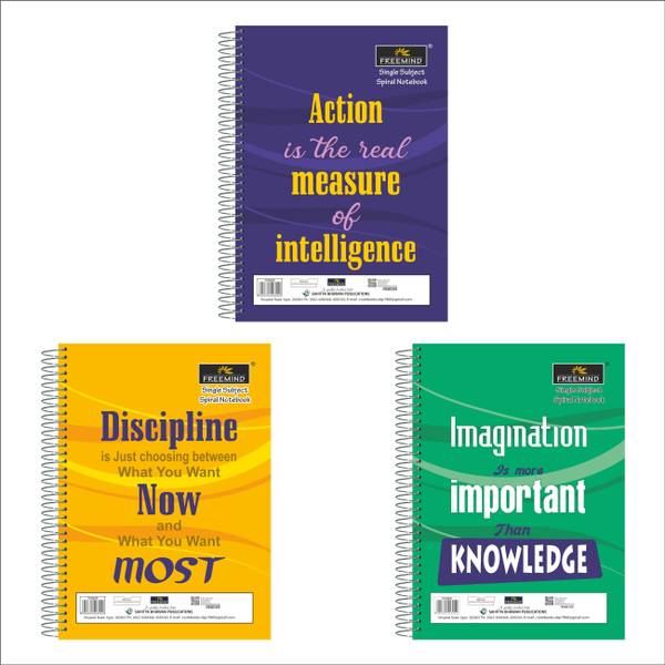 FREEMIND Spiral A4 Notebook Single Line 500 Pages