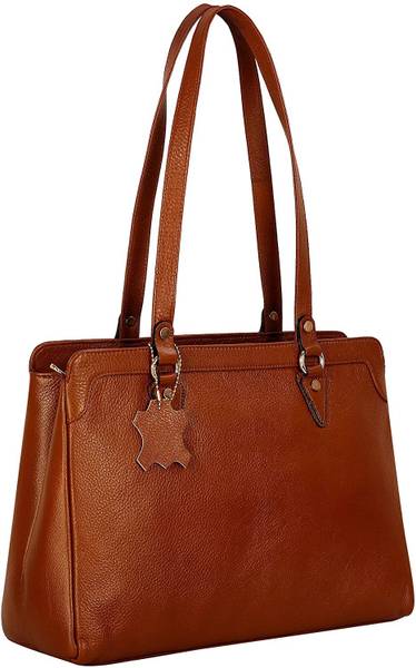 RICHSIGN LEATHER ACCESSORRIES Tan Shoulder Bag Full Grain Natural
