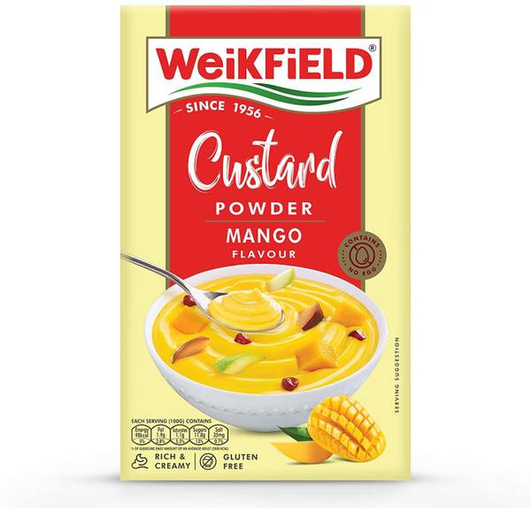 WeiKFiELD Custard Powder Mango Flavour Rich & Creamy And Gluten Free-(Pack of 4) Custard Powder