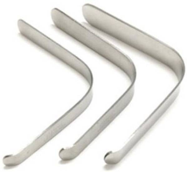 GOLDFINCH Stainless Steel L-Shape Tongue Depressor (Set of 3 Pieces) Hand Held Retractor