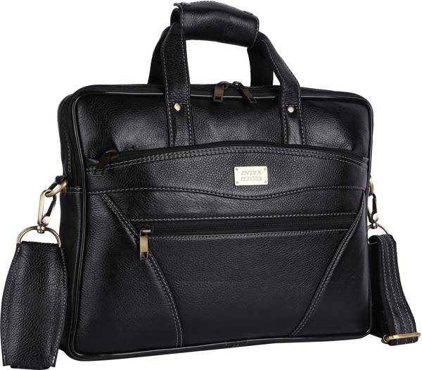 india leather 15.5 Inch Leather Laptop cum Backpack briefcase Messenger Hand Bag 20 L Laptop Backpack