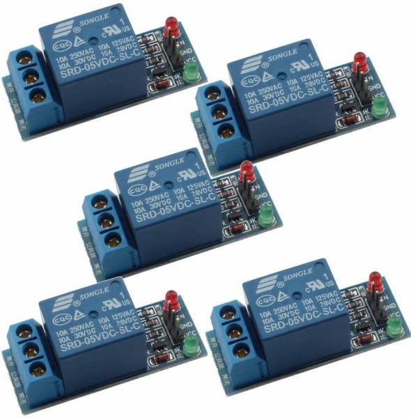 IDUINO 5 Pcs 5v Relay Module for Arduino ARM PIC AVR MCU 5V Indicator Light LED 1 Channel Relay Module Works with Official Arduino Boards Electronic C...