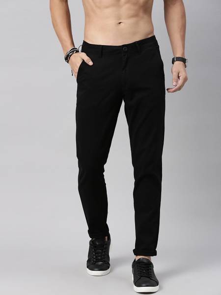 Roadster Regular Fit Men Black Trousers