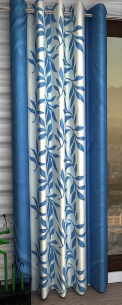 BELLA TRUE 213 cm (7 ft) Polyester Semi Transparent Door Curtain Single Curtain