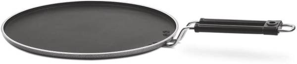 MILTON Pro Cook Black Pearl Induction Non-Stick Flat Tawa, 27 cm, Grey Tawa 27 cm diameter