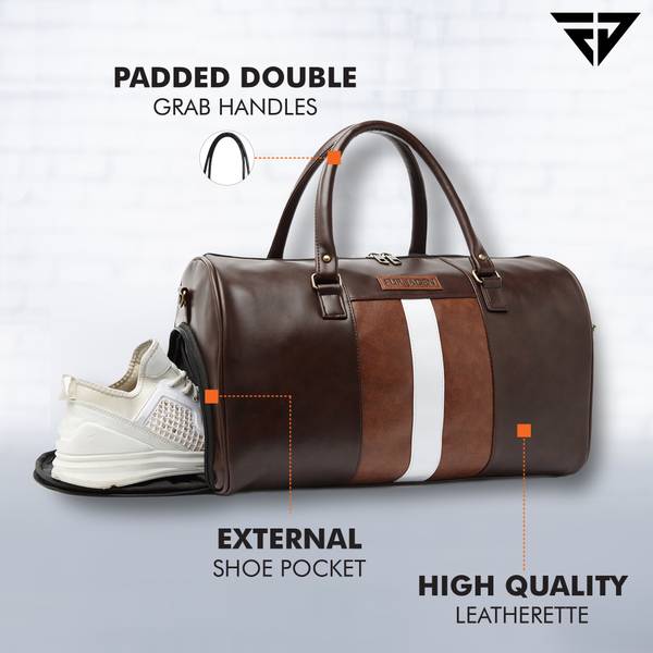 FUR JADEN Leatherette 9.84 inches Travel Duffle Bag Duffel Without Wheels