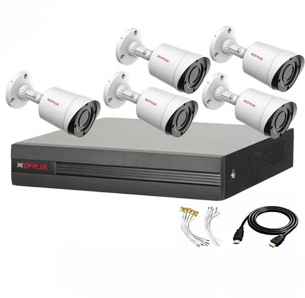 CP PLUS 8 Channal HD DVR 1080p 1Pcs,Outdoor Camera 2.4 MP 5Pcs,HDMI cable 1Pcs,Bnc & Dc connectors,combo set Security Camera