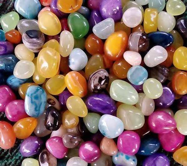 MAK TRADER Onyx Pebbles for Aquarium Fish Tank Garden & Home Decoration Polished Asymmetrical Onyx Pebbles