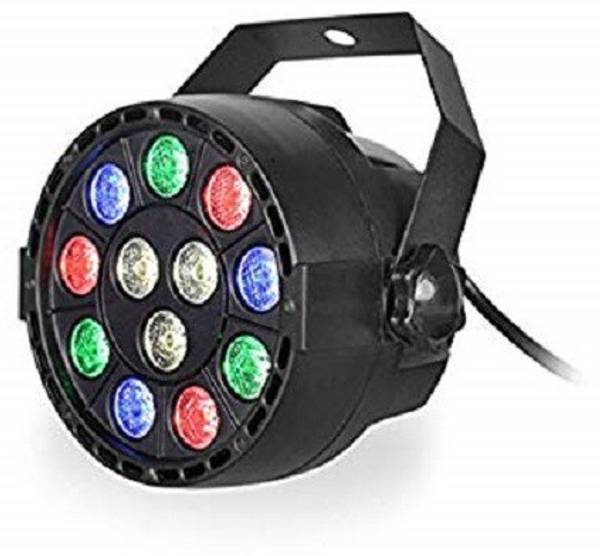 Universal Trades 12 Leds Dmx 512 Rgb Color Mixing Wash Par Light For Disco Diwali Christmas Wedding Party Show Live Concert Stage Lighting (Black) Sin...
