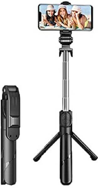 LINCTECH XT02 Bluetooth Extendable Selfie Stick with Wireless Remote and 2 Level Fill Light for Making TikTok, Vlog Videos and Tripod Stand Selfie Sti...