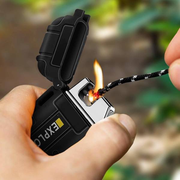 imad EXPLO BLACK Waterproof Flameless Electric Lighter Dual Arc