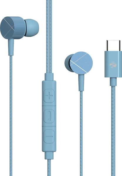 ZEBRONICS Zeb-Buds C2 Wired Headset  (Blue, In the Ear)