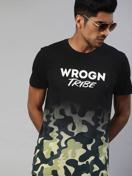 Wrogn black outlet t shirt
