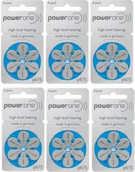 Power one P675 Hearing Aid Batteries 1.45V 6 patta pack of 36 batteries p675 hearing aid battery Stethoscope Case