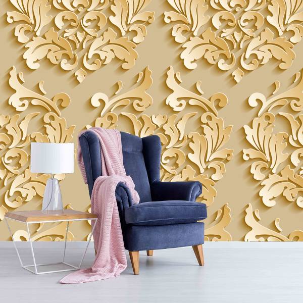 AMBEY DECOR Decorative Gold Wallpaper