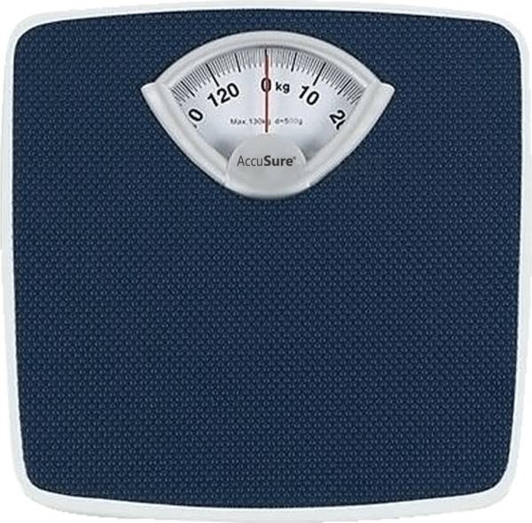AccuSure Classic Retro Style Analog Mechanical Personal Weighing Scale with Zero Adjuster and comes with Anti Slip Footmat Weighing Scale