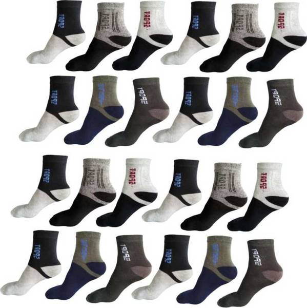 HashKnit Men & Women Color Block Ankle Length