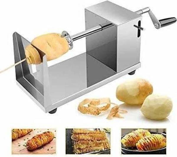 XYPHER Stainless Steel, Iron Potato Spiral Cutter Machine Potato Slicer
