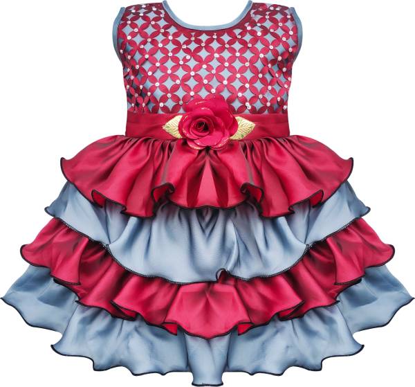 Mahzabin Dress Baby Girls Midi/Knee Length Festive/Wedding Dress