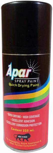 apar Spray Paint Can GLOSS BLACK 225 ml Pack of 1 For Bicycle