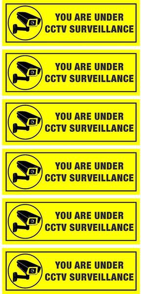 VICINITY You are under CCTV Surveillance Pack of 6 Emergency Sign