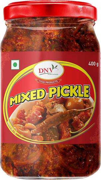 DNV Tasty Fresh Mixed Pickle Achaar 400gm each, Pack of 2 Mixed Pickle