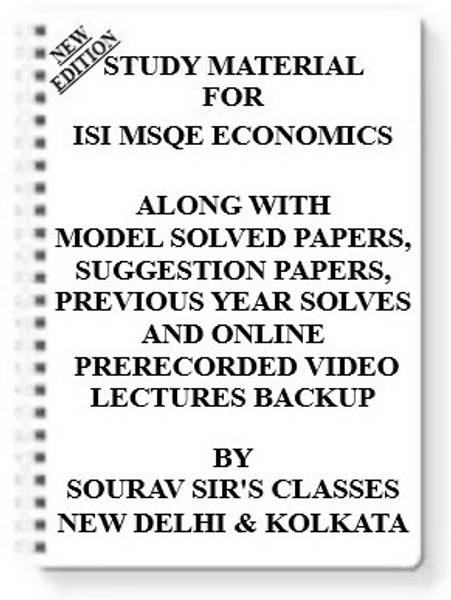 Study Material For Isi Msqe Economics [ Pack Of 7 Books ] With Model Question Papers + Topicwise Analysis + Mcq Questions+ Special Practice Set
