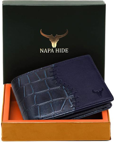 napa hide Men Casual, Formal Blue Genuine Leather Wallet