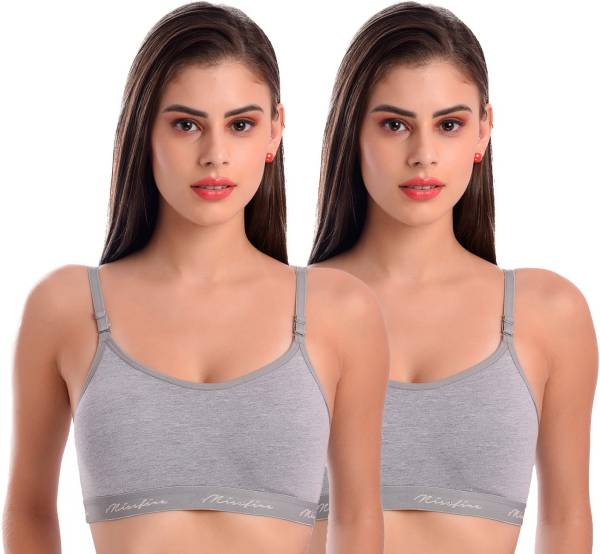 misfire Women Super Stretchable/Adjustable Non Padded Grey Sports