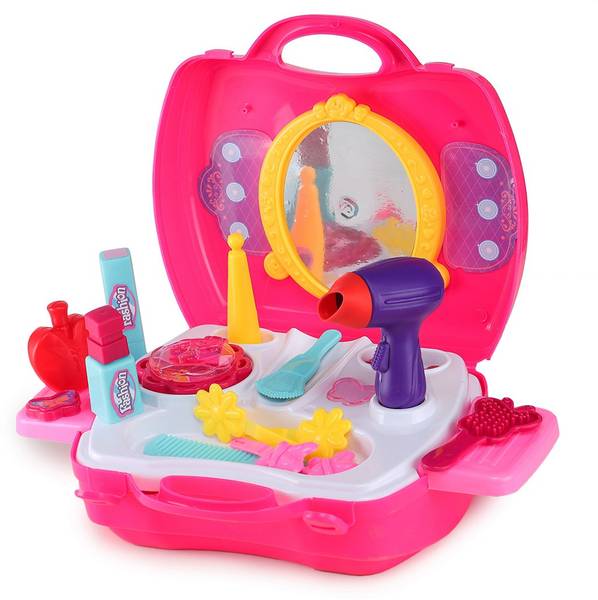 Webby Pretend Play Beauty Salon Fashion Play Makeup kit and Cosmetic Toy Set for 3+ year Kids, Girls Toy