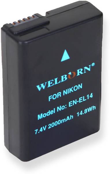 WELBORN EN-EL14 Rechargeable Pack compatible with Nikon Digital Cameras|D3100,D3200,D3300,D3400,D3500,D5100,D5200,D5300,D5500,D5600|Coolpix P7000, P71...
