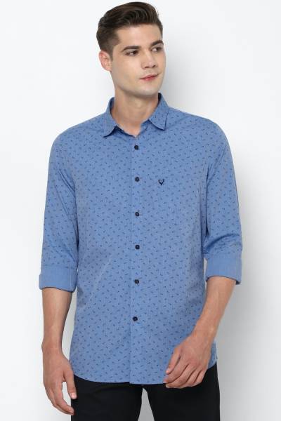 Allen Solly Men Printed Casual Blue Shirt