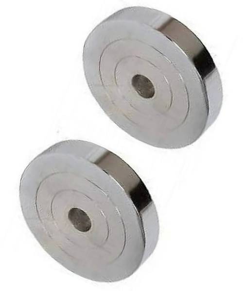 V Fit 10 kg Steel Weight Plates (5 kg  2 = 10 kg) Silver Weight Plate