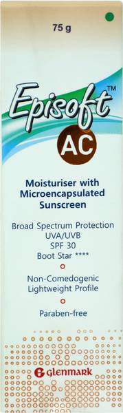 Episoft Sunscreen - SPF 30 AC Moisturiser with Microencapsulated Sunscreen 75 gm