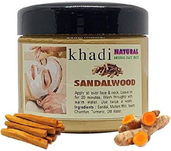 Khadi Glow Khadi Natural Herbal Natural Pure and Natural Freshest Sandalwood Face Pack for Skin and Face - 180GRAM