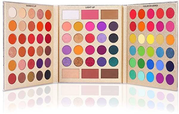 UCANBE Pretty All Set Eyeshadow Palette Holiday Gift Set Pro 86 Colors Makeup Kit Matte Shimmer Eye Shadow Highlighters Contour Blush Powder All In On...