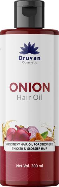 Druvan Cosmetic Onion Oil For Hair Growth Hair Oil - 200 ml (Pack of 1) Hair Oil