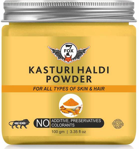 7 FOX Kasturi Haldi Face Pack Powder For Skin Brightning & Whitening Powder- (For Face and Skin)-