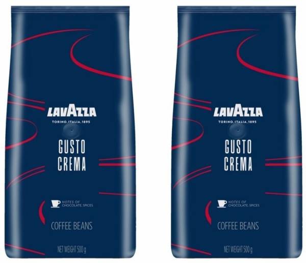 Lavazza Gusto Crema Pack of 2 Coffee Beans