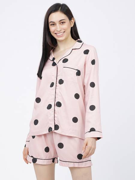 Tokyo Talkies Women Printed Multicolor Top & Shorts Set