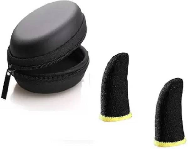 PORTLIX Game Pubg Anti-Slip Finger Sleeve & Black Pouch Leatherette Material combo Finger Sleeve