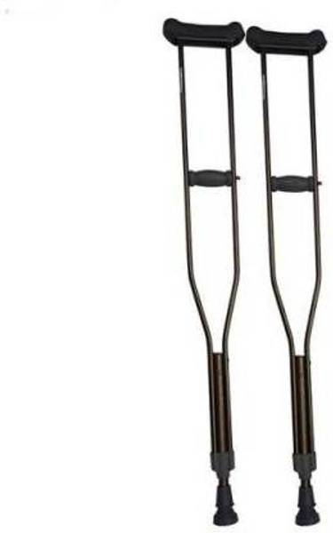 roston Mobility BLACK Height Adjustable 2Pcs Ultralight Underarm Crutch Axillary Walking Stick Walking Stick Walking Stick