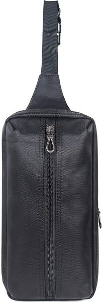 The CLOWNFISH Trail Waterproof Polyester Unisex Travel Crossbody Sling Bag Waist Bag (Black) Waist Bag