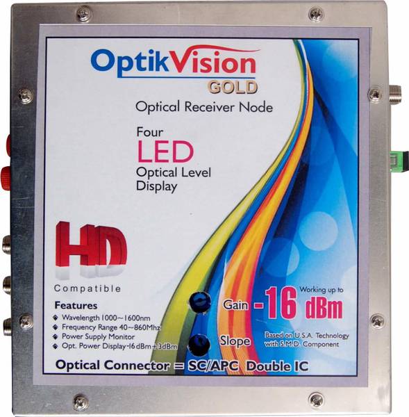 optik vision gold Optical Receiver Double IC Metal Node -16dbm Media ...