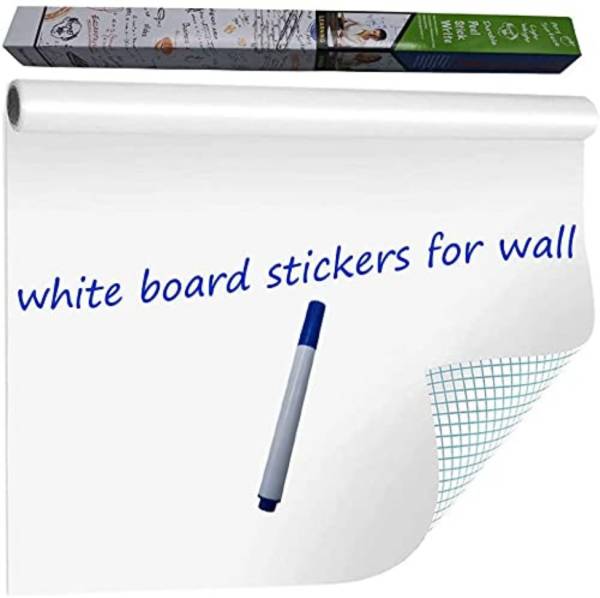 THR3E STROKES White Board Vinyl Wall Sticker Removable Decal (45 x 200cm) White board