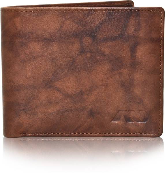 ANNODYNE Men Casual Brown Genuine Leather Wallet